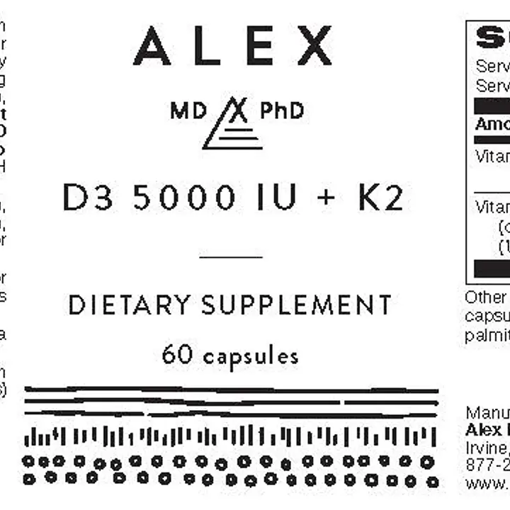 D3 5000 IU + K2 - 60 capsules - Master
