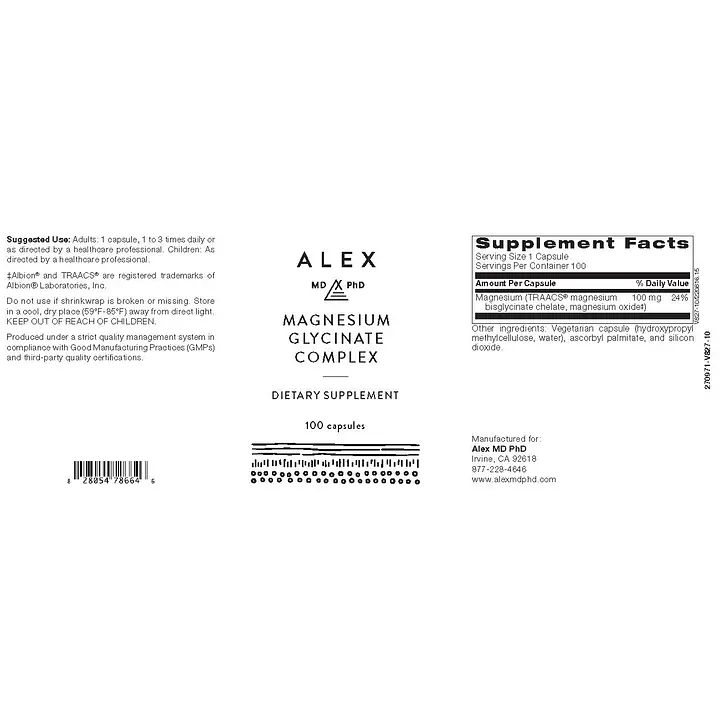 Magnesium Glycinate Complex - 100 capsules - Master