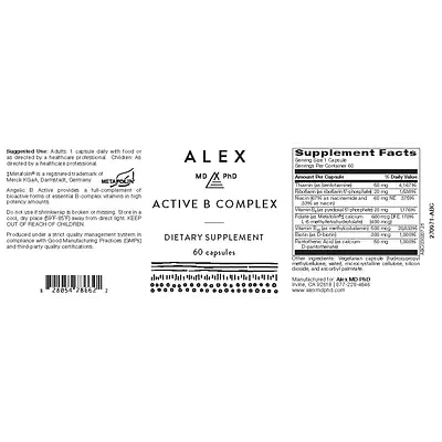 Active B Complex - 60 capsules secondary image